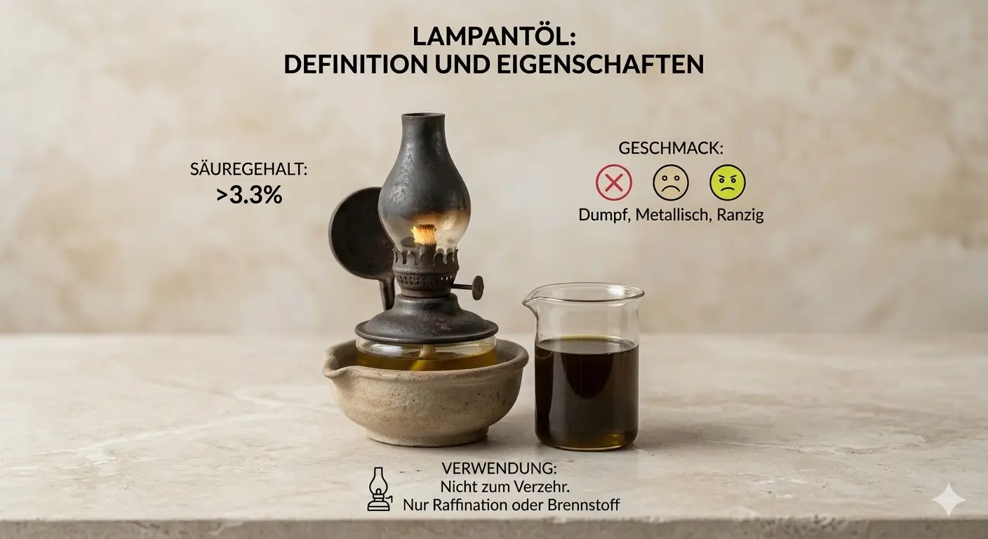 Lampantöl erklärt – warum dieses Olivenöl nicht ins Glas gehört