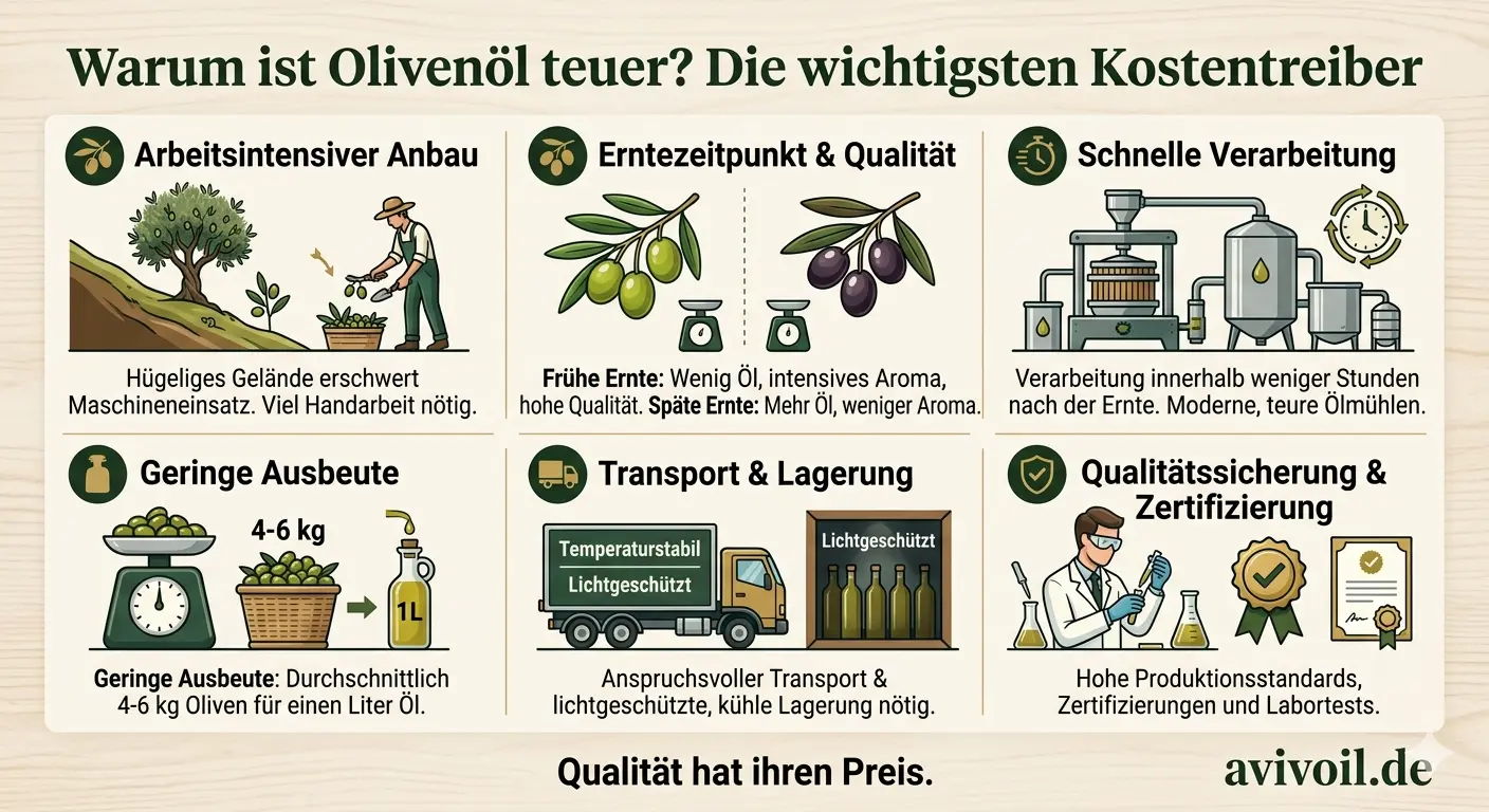 Warum ist Olivenöl teuer – die echten Gründe erklärt