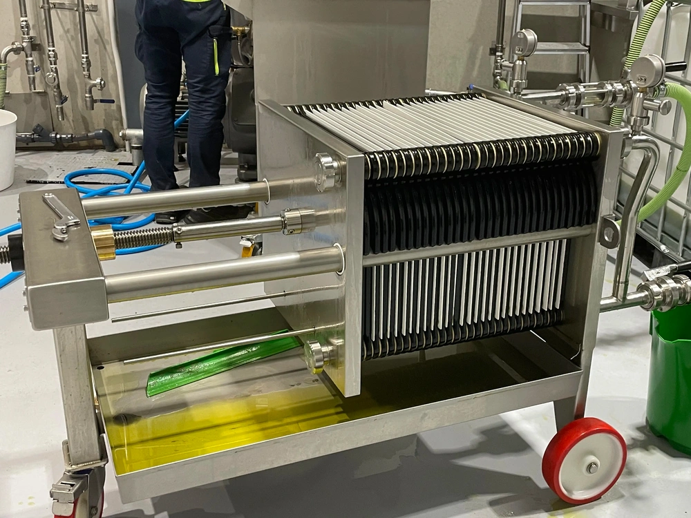 Filterpresse in der Olivenölproduktion